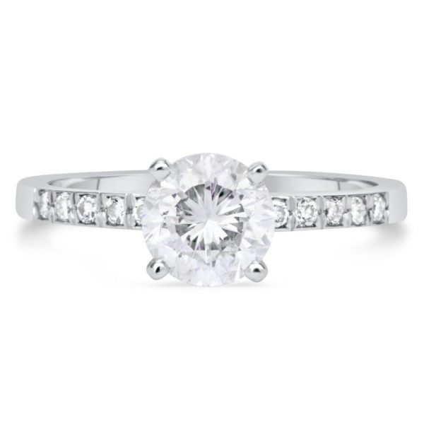1.50 Ct Round Cut DSi1 Diamond Solitaire Engagement Ring 18K White Gold 2