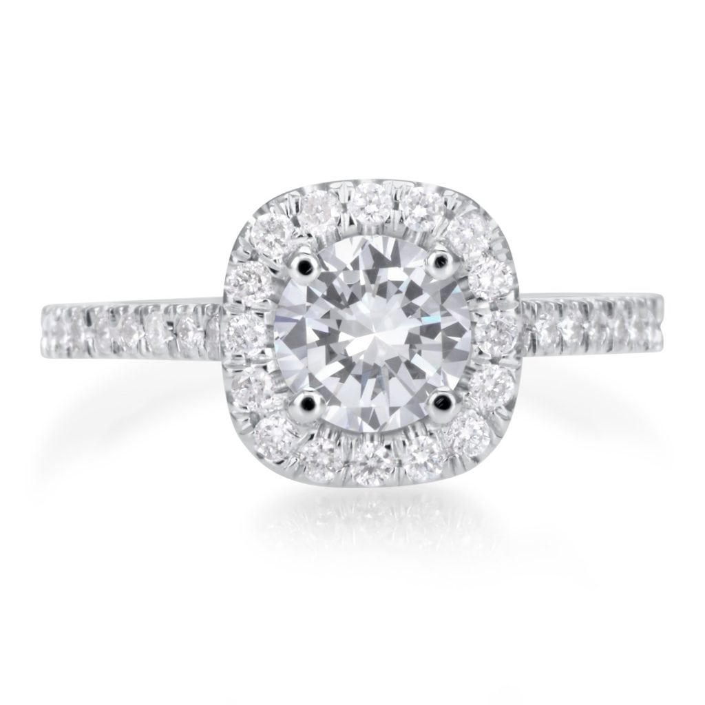 2 1 4 Ct Round Cut D Si1 Diamond Solitaire Engagement Ring 18K White Gold 4