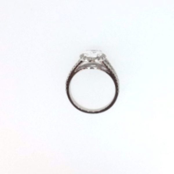 2.5 Carat Pear Cut Diamond Engagement Ring 18K White Gold