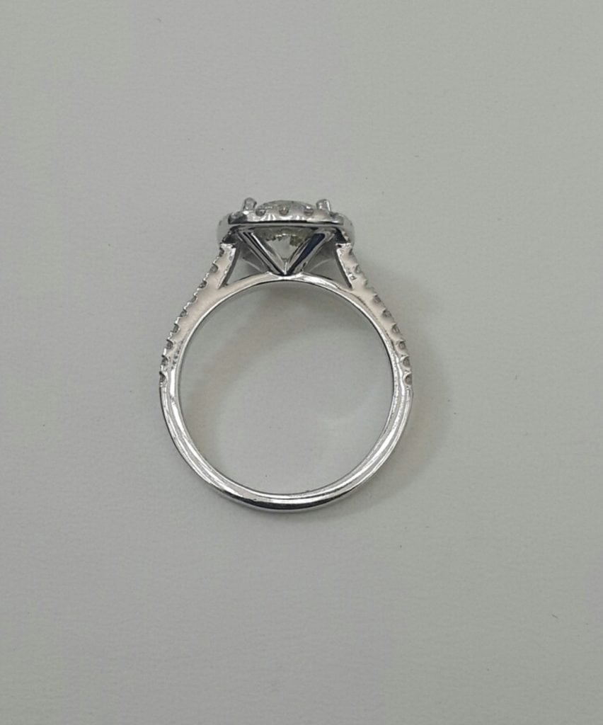 2.78 Carat Round Cut Diamond Engagement Ring 14K White Gold 4