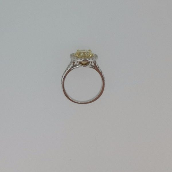4.5 Carat Round Cut Diamond Engagement Ring 18K White Gold 4