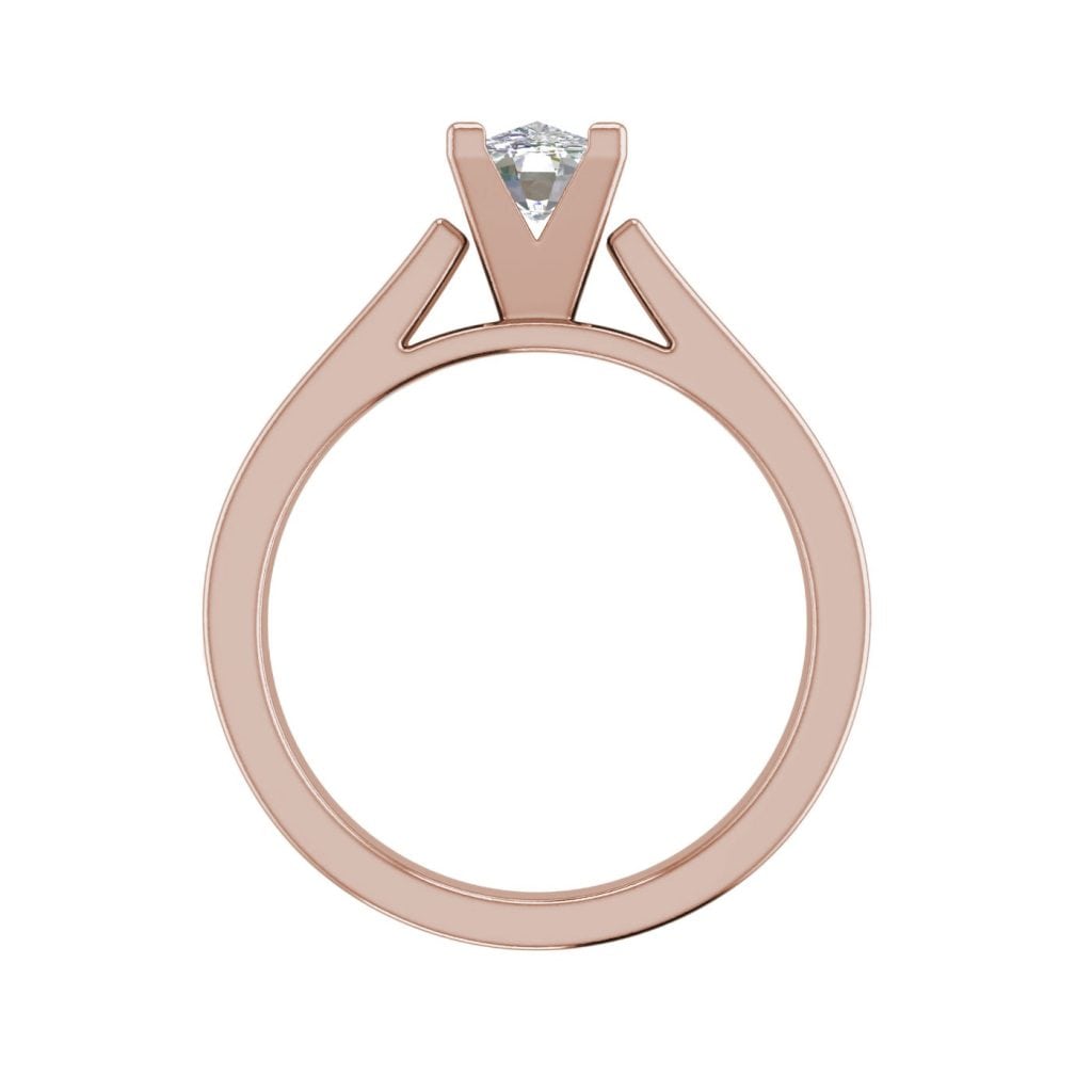 Cathedral 1.75 Carat VS2 Clarity H Color Oval Cut Diamond Engagement Ring Rose Gold 2