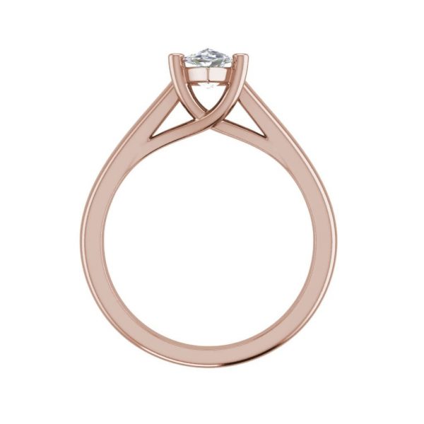 Solitaire 3 Carat VS2 Clarity H Color Marquise Cut Diamond Engagement Ring Rose Gold 2