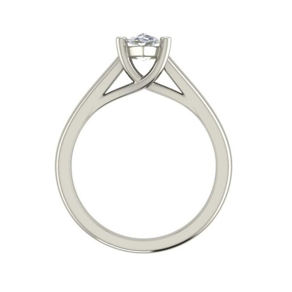 Solitaire 0.5 Carat VVS2 Clarity F Color Marquise Cut Diamond Engagement Ring White Gold 2