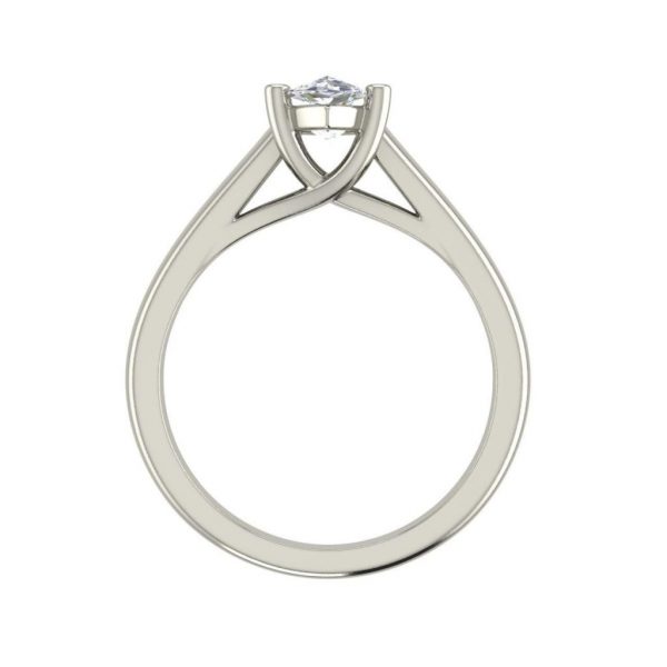 Solitaire 2 Carat SI1 Clarity D Color Marquise Cut Diamond Engagement Ring White Gold 2