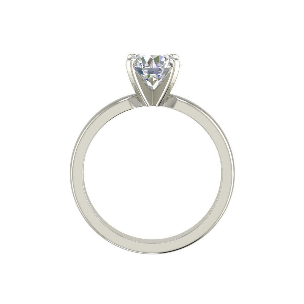 Round Cut Solitaire 0.5 Carat Diamond Ring