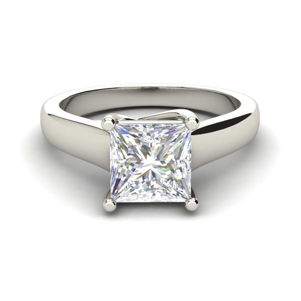 Solitaire 0.5 Carat Princess Cut Diamond Ring