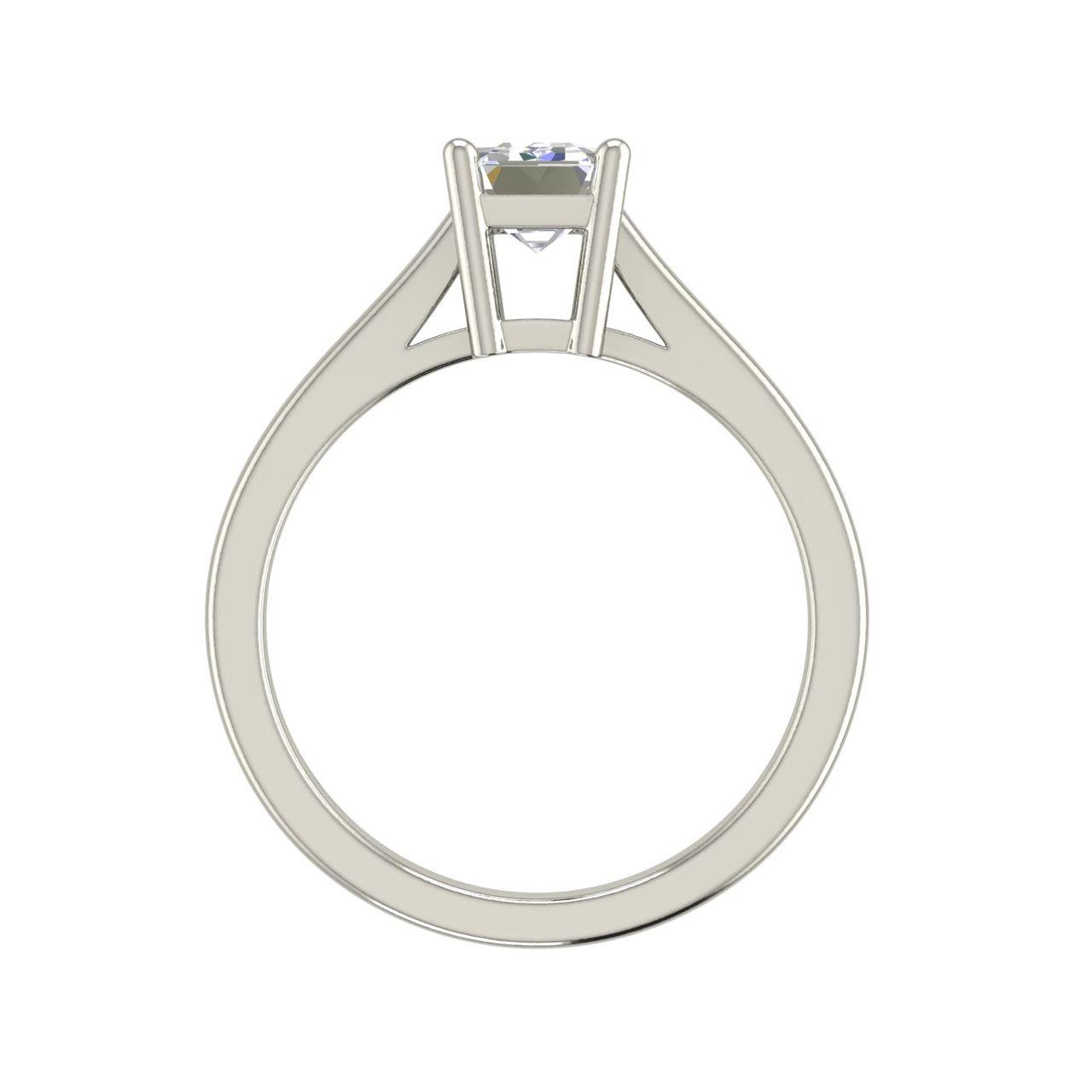 4 Prong 1 Carat Emerald Cut Diamond Engagement Ring