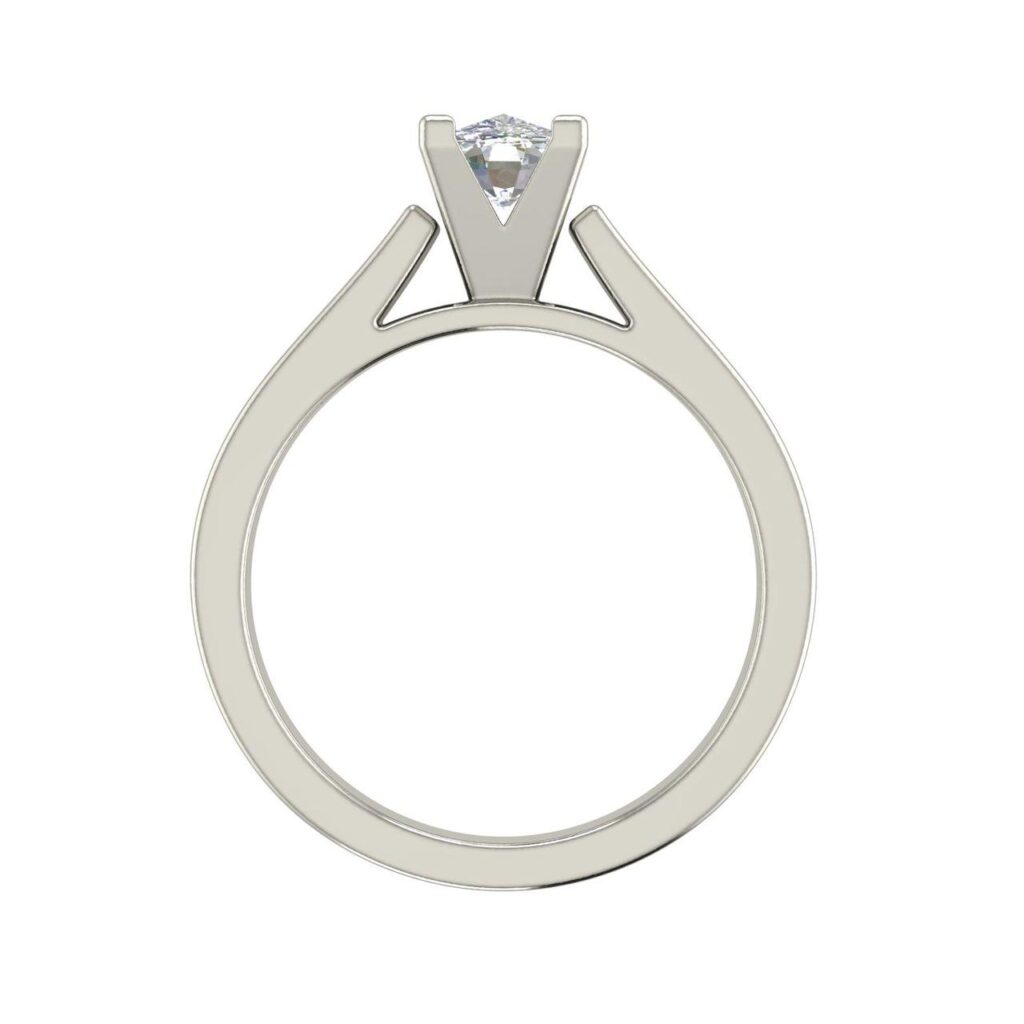 Cathedral 1 Carat Oval Cut Diamond Engagement Ring